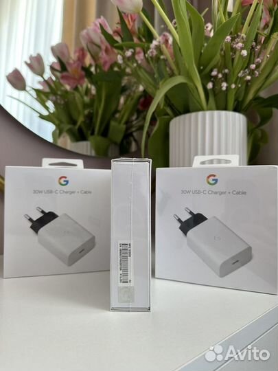 Блок питания Google 30W type-c + кабель