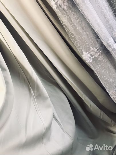 Шторы блэкаут серые и тюль
