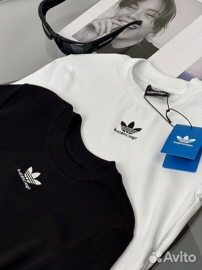 Кроп топ Adidas&Balenciaga