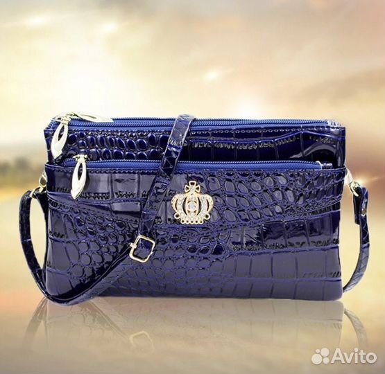 Новая Сумка 4 цвета кроссбоди лак кожа