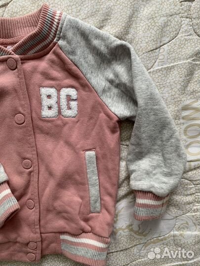 Бомбер куртка для девочки 92 двойни babygo