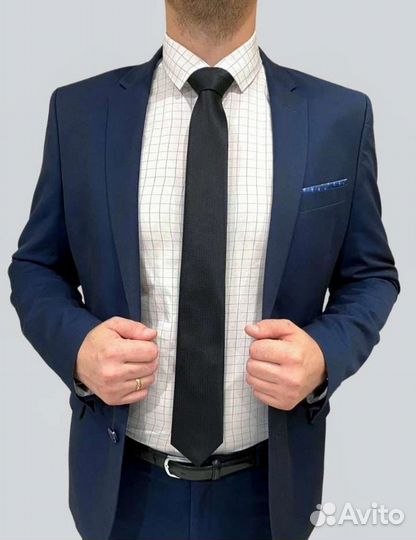 Галстук классический чёрный