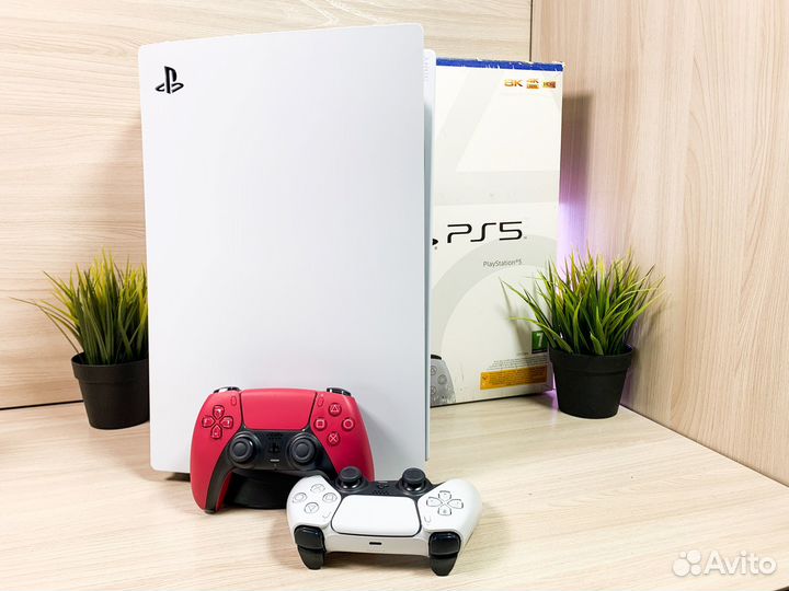 Sony PlayStation 5 Blue-Ray Дисковод + 2 геймпада