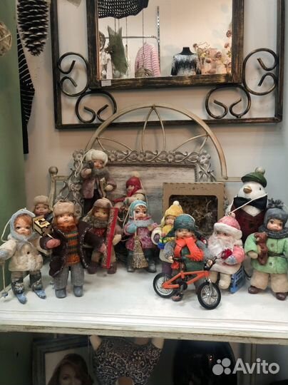 Елочные игрушки ватные