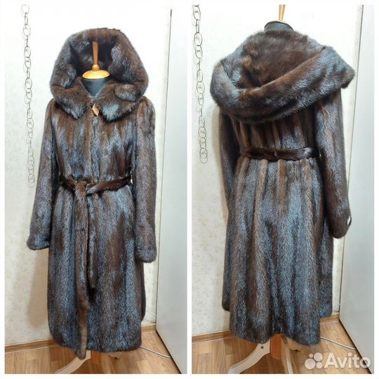 Шуба норка 46-48-50, 118см в груди, 110см длин