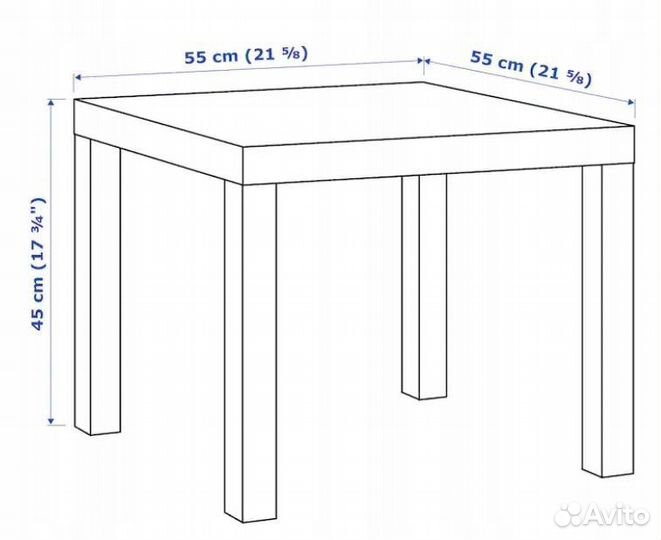 Журнальный столик IKEA lack, венге