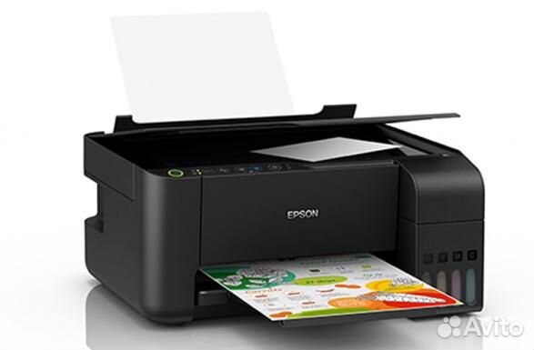 Мфу Epson L3150 с оригинальной снпч и чернилами