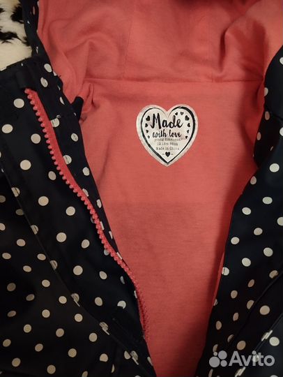 Демисезонная куртка плащ для девочки 86