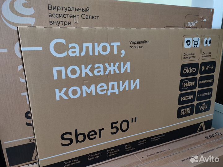 Новый телевизор Sber 50 дюймов 4К Smart TV