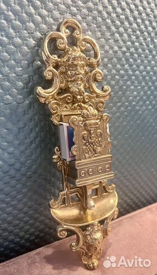 Спичечница Латунь Италия