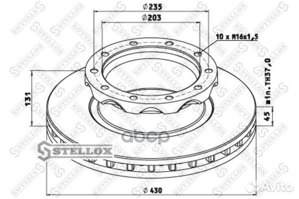 85-00752-SX диск тормозной 430/203x45/131 n10