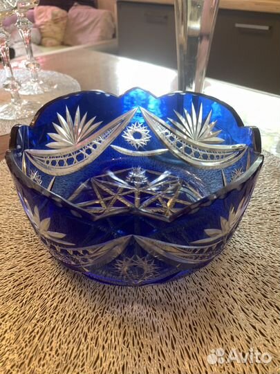 Салатник цветное стекло СССР