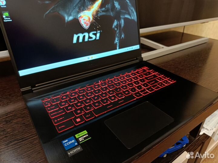 Новый ноутбук MSI i5 12450, rtx3050, 16gb ddr4