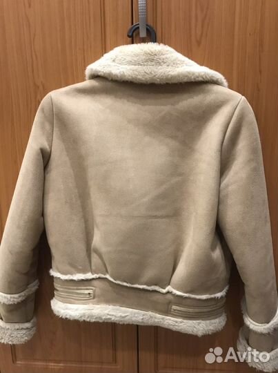 Дубленка женская авиатор косуха утепленная