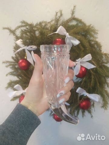 Хрустальный рог изобилия для вина (рог для питья)
