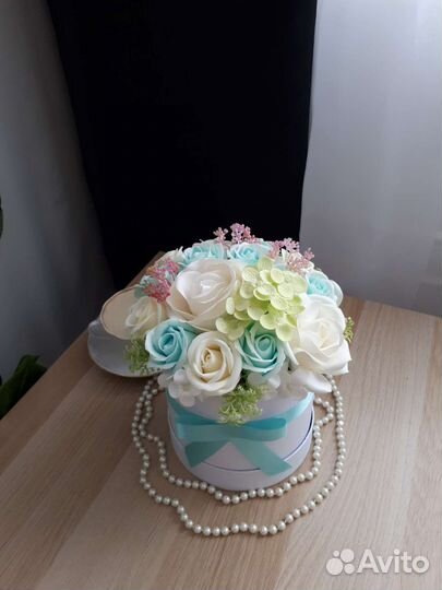 Букет цветов из мыла. Подарок. Мыльные розы