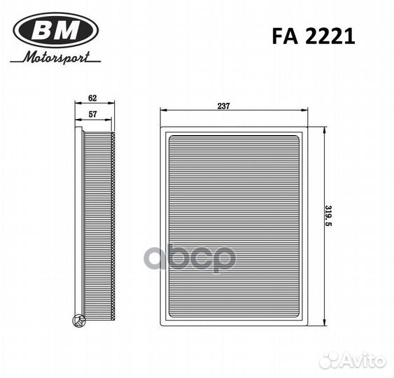 Фильтр воздушный land cruiser 150 4.0 FA 2221