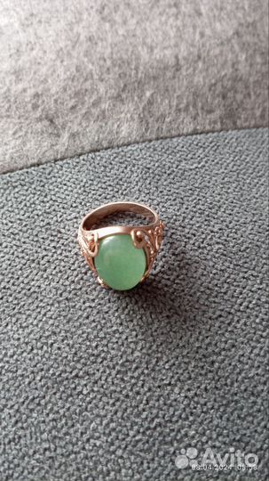 Серебряное кольцо в позолоте