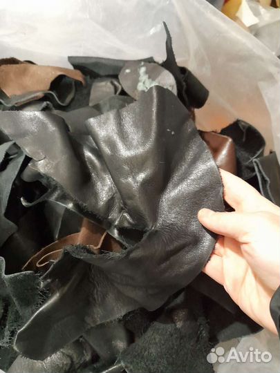 Мелкая обрезь натуральная кожа на вес