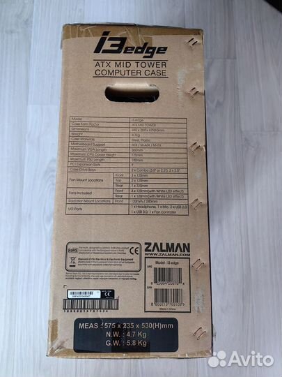 Корпус для пк Zalman i3 edge