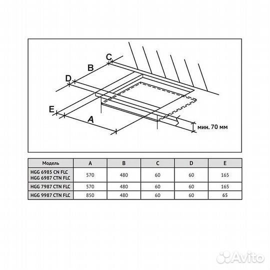 Варочная панель газовая Korting HGG 6985 CN FLC