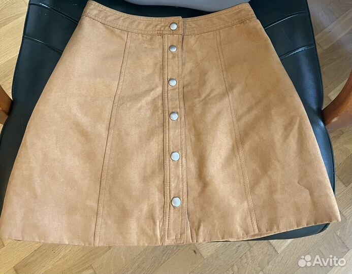 Велюровая юбка H&M 38