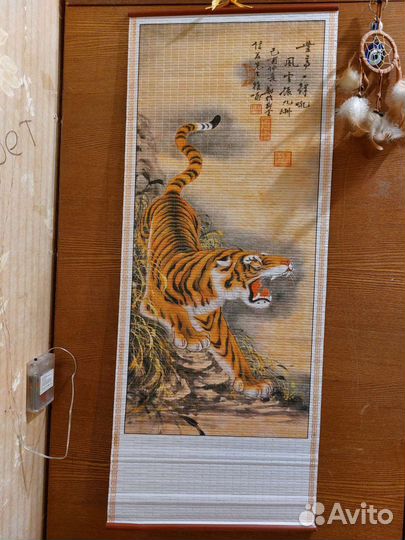 Тигр, картина-свиток, восток