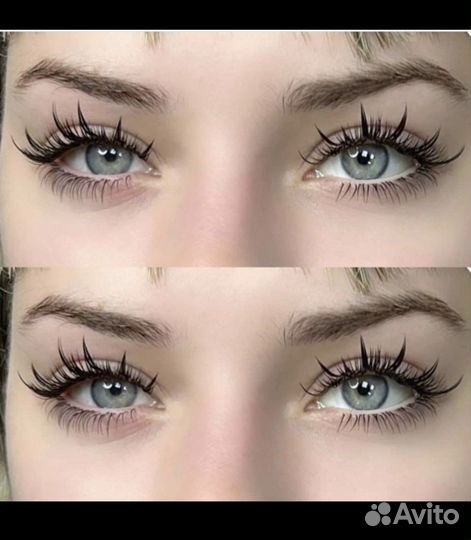 Модель на наращивание ресниц эффект Анимэ ресницы