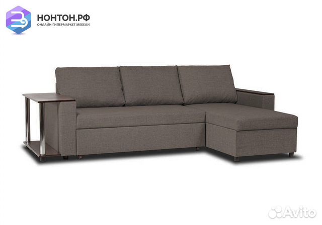 Диван угловой дельфин Форест светло-коричневый