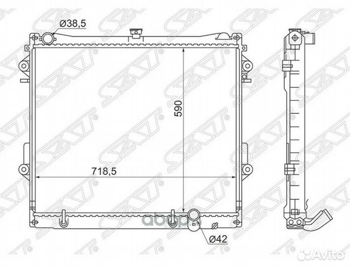 Радиатор охлаждения Toyota Land Cruiser 200 1urfe