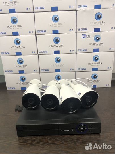 Готовый комплект видеонаблюдения (4 камеры)