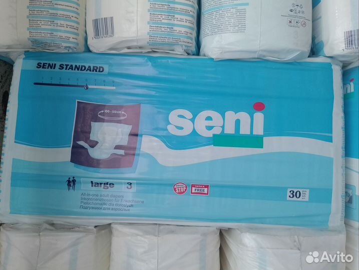 Памперсы для взрослых seni 3 6капель