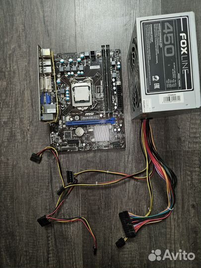 Комплект h61m + core i3 2100 + ddr3 4gb + 450w