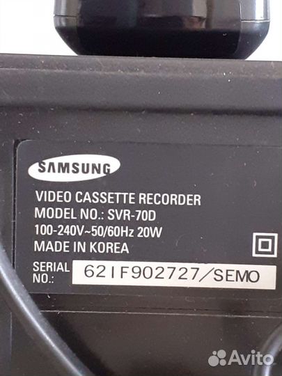 Видеомагнитофон samsung