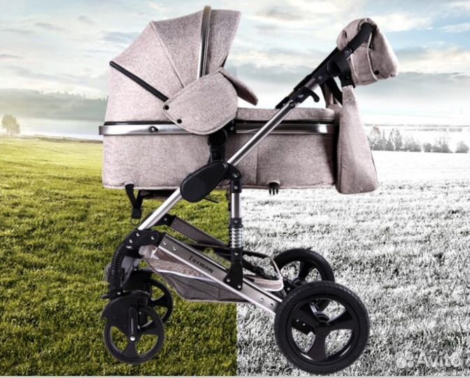Коляска Люксмам 2020 г. на серебряной раме
