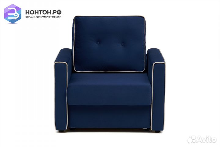 Кресло еврокнижка Леон темно-синее