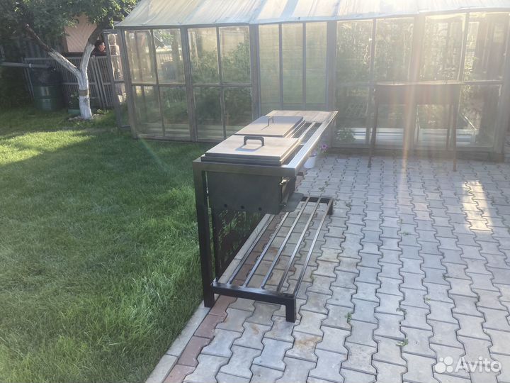 Мангал с печью под казан