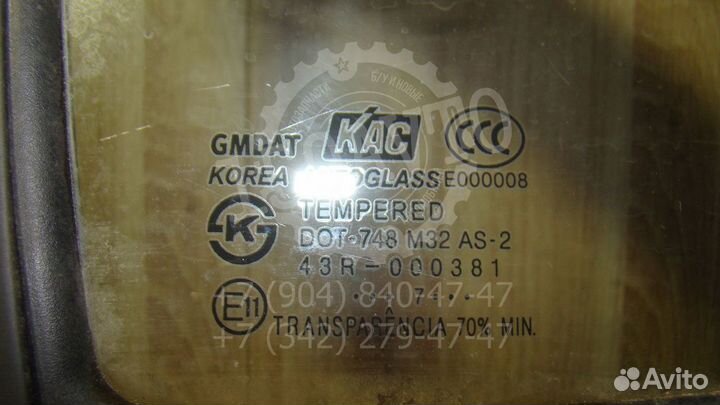 Стекло двери П/П (форточка) Chevrolet Spark 2