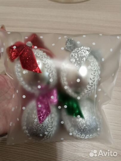 Новогодние шарики, ручная работа
