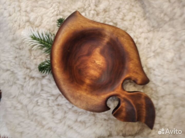 Конфетница декоративная (деревянная рыбка)