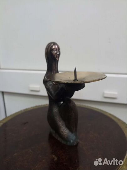 Подсвечник бронзовый.винтаж