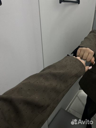 Пиджак оверсайз леопард стразы