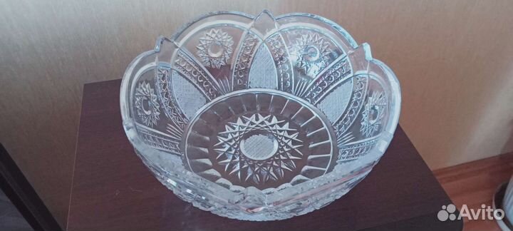 Ваза для фруктов хрусталь