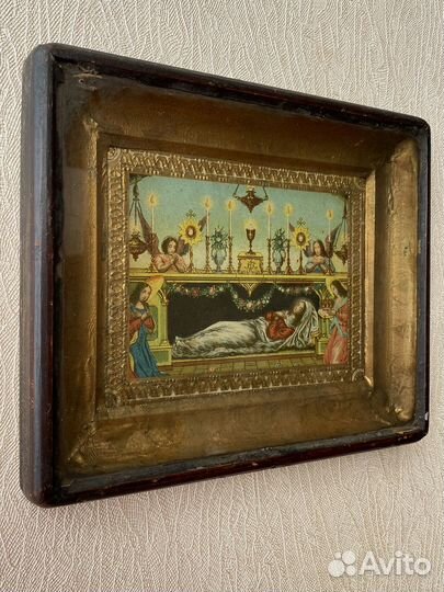 Старинная икона успение пресвятой богородицы