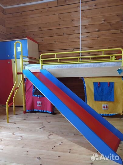 Кровать с горкой cilek, шкаф в детскую