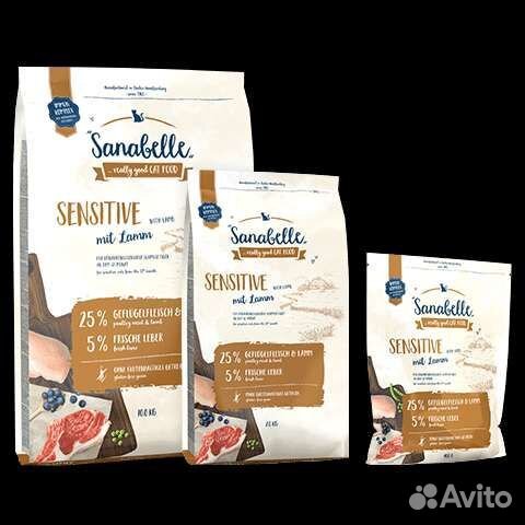 Корм для кошек Sanabelle Sensitive Lamb,10кг