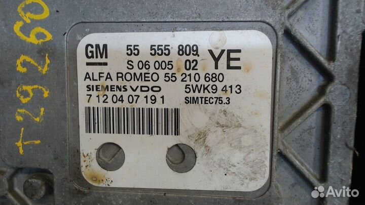 Блок управления двигателем Alfa Romeo 159, 2008