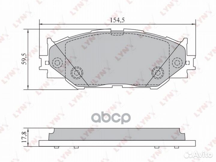 Колодки тормозные дисковые перед BD7589 LYN