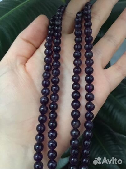 Аметист натуральный бусины