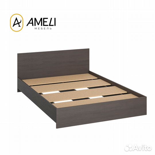 Кровать полутороспальная, ронда, 120х200, Венге